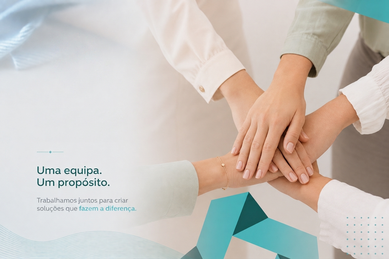 Equipa de profissionais de contabilidade a trabalhar em conjunto
